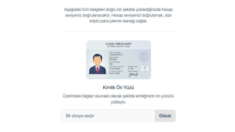 ICRYPEX KYC adım 4