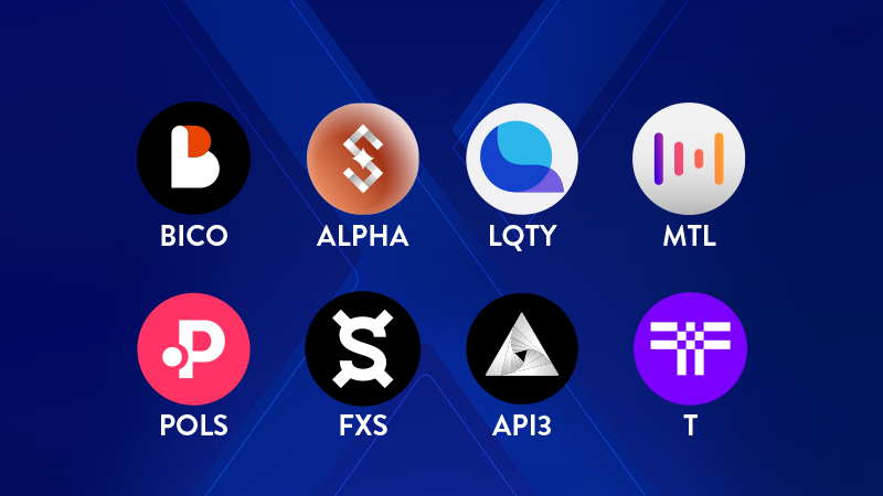 BICO, ALPHA, LQTY, MTL, POLS, FXS, API3 ve listelendi