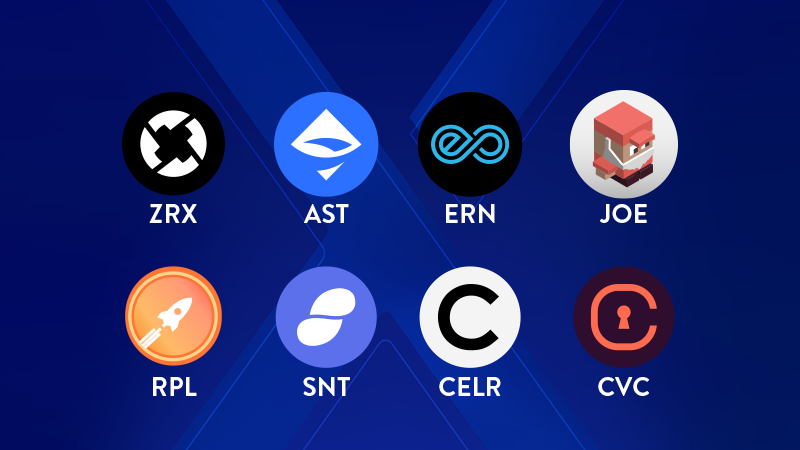 ZRX, AST, ERN, JOE, RPL, SNT, CELR, CVC listelendi